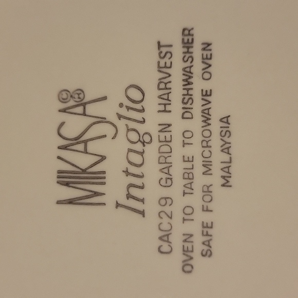 1 Vtg 90s Mikasa GARDEN HARVEST Intaglio #CAC29 Large Rim Soup Bowl  Oven Proof - Picture 4 of 4